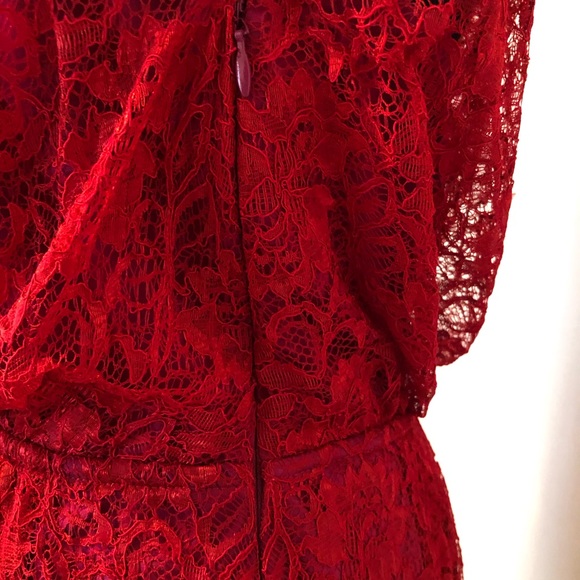 Limited, Red Lace Dress, Satin Lined, Size 4, NWTS - Picture 4 of 8